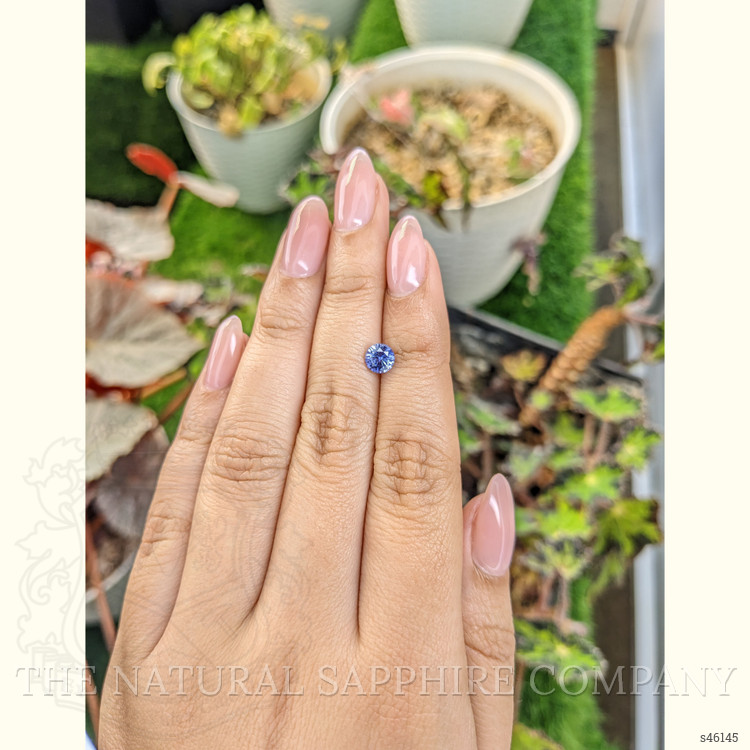 0.78 Ct. Purplish Blue Sapphire from Ceylon (Sri Lanka)