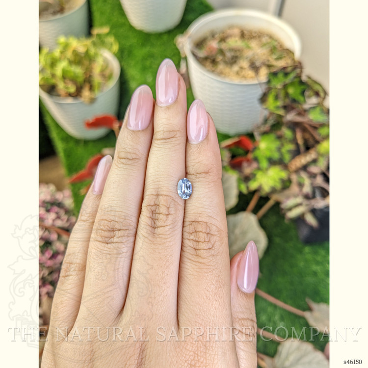 1.00 Ct. Greyish Blue Sapphire from Ceylon (Sri Lanka)