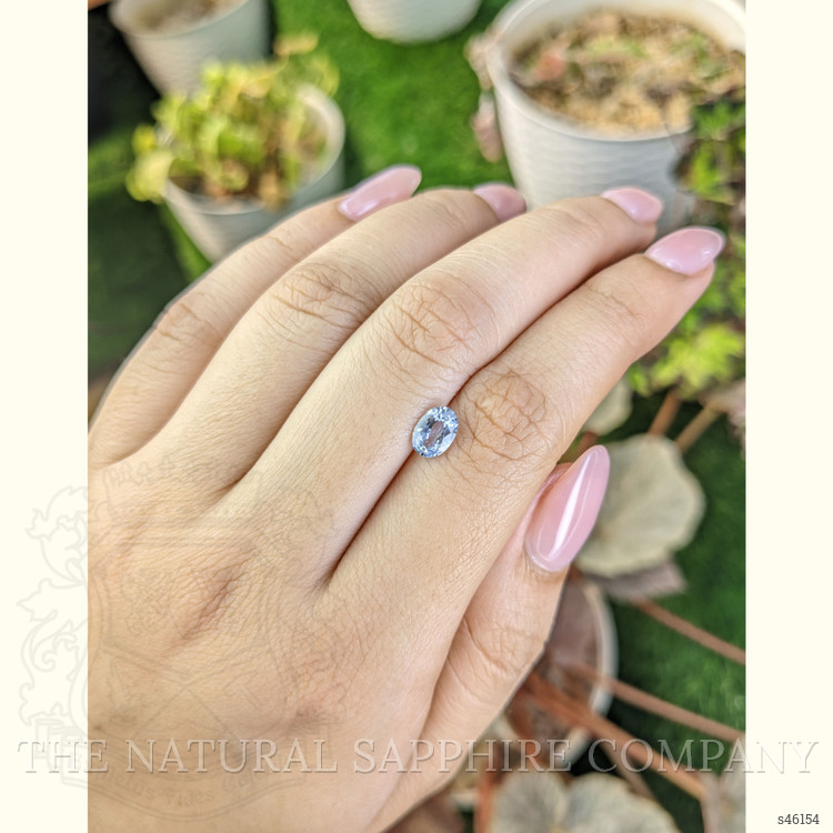 0.94 Ct. Greyish Blue Sapphire from Ceylon (Sri Lanka)