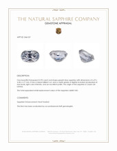 0.90 Ct. Greyish Blue Sapphire from Ceylon (Sri Lanka) Appraisal