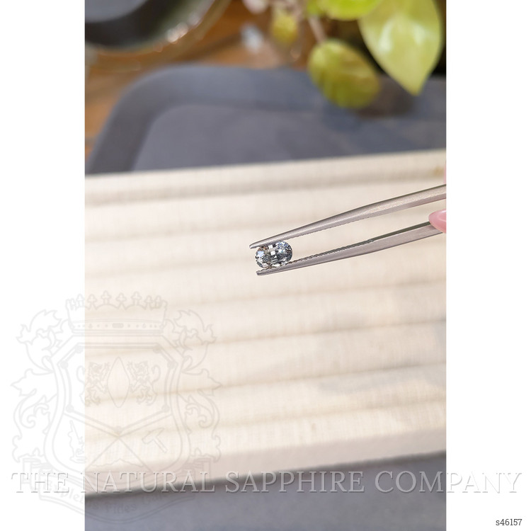 0.90 Ct. Greyish Blue Sapphire from Ceylon (Sri Lanka)