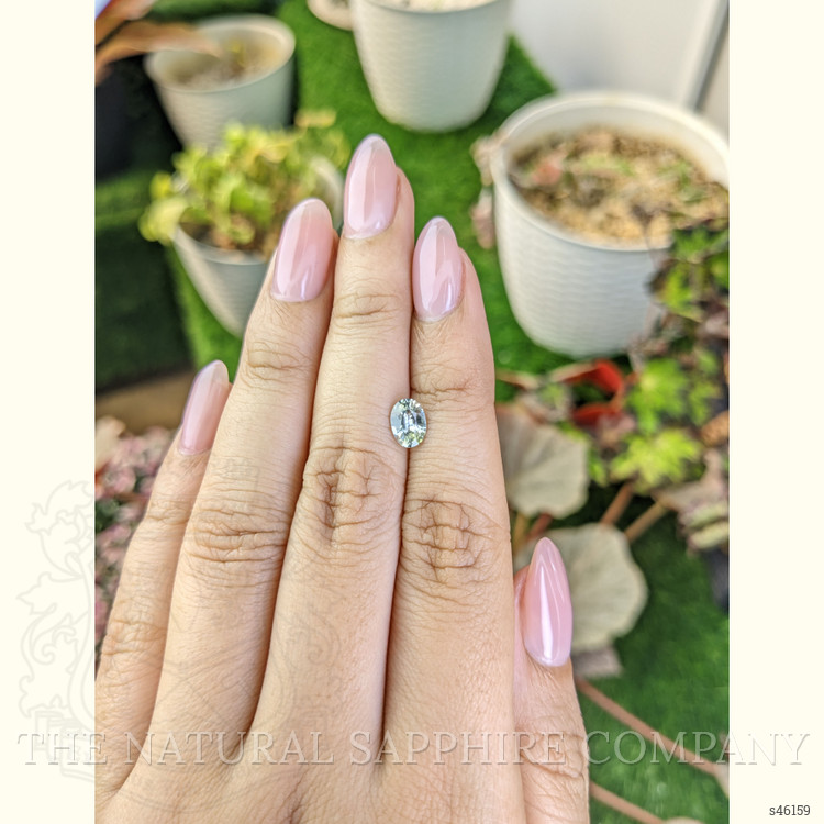 0.92 Ct. Bluish Green Sapphire from Ceylon (Sri Lanka)