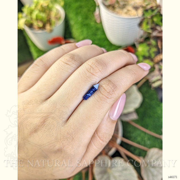 1.75 Ct. Blue Sapphire Crystal from Ceylon (Sri Lanka)