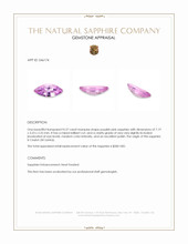 0.37 Ct. Purplish Pink Sapphire from Ceylon (Sri Lanka) Appraisal