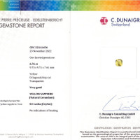 6.76 Ct. Yellow Sapphire from Ceylon (Sri Lanka) Scan Report