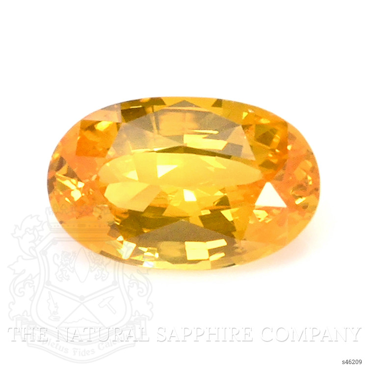0.80 Ct. Orangish Yellow Sapphire from Ceylon (Sri Lanka)