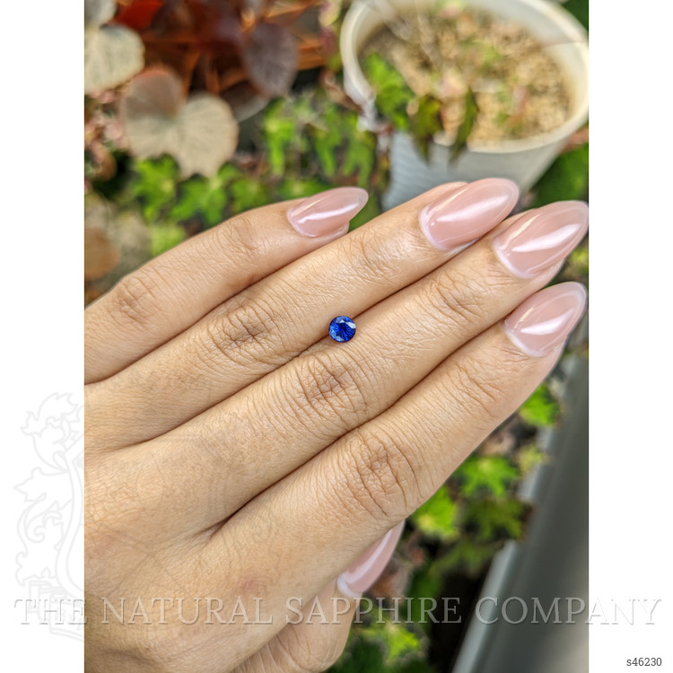 0.58 Ct. Blue Sapphire from Ceylon (Sri Lanka)