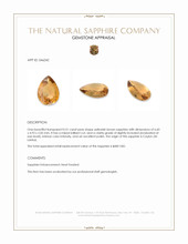 0.51 Ct. Yellowish Brown Sapphire from Ceylon (Sri Lanka) Appraisal