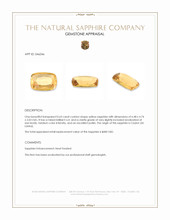 0.63 Ct. Yellow Sapphire from Ceylon (Sri Lanka) Appraisal
