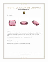 0.44 Ct. Pink Sapphire from Ceylon (Sri Lanka) Appraisal