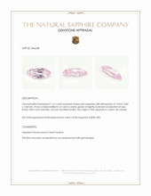1.31 Ct. Pink Sapphire from Ceylon (Sri Lanka) Appraisal