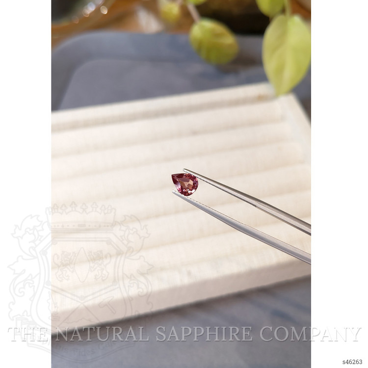 0.86 Ct. Reddish Pink Sapphire from Ceylon (Sri Lanka)