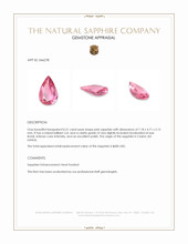 0.51 Ct. Pink Sapphire from Ceylon (Sri Lanka) Appraisal