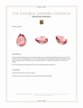 0.47 Ct. Peach Sapphire from Ceylon (Sri Lanka) Appraisal