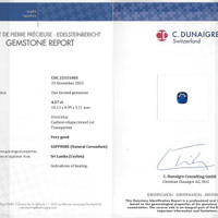 4.57 Ct. Blue Sapphire from Ceylon (Sri Lanka) Scan Report