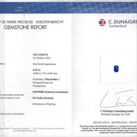 4.24 Ct. Blue Sapphire from Ceylon (Sri Lanka) Scan Report