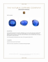 4.07 Ct. Blue Sapphire from Ceylon (Sri Lanka) Appraisal