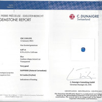 4.07 Ct. Blue Sapphire from Ceylon (Sri Lanka) Scan Report