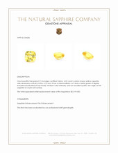 4.03 Ct. Yellow Sapphire from Ceylon (Sri Lanka) Appraisal