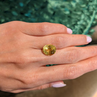 9.73 Ct. Yellow Sapphire from Ceylon (Sri Lanka) Life Style