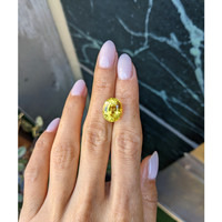 9.73 Ct. Yellow Sapphire from Ceylon (Sri Lanka) Life Style