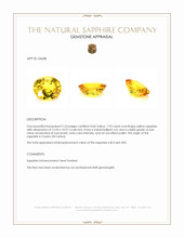7.92 Ct. Yellow Sapphire from Ceylon (Sri Lanka) Appraisal