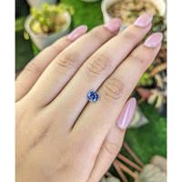 0.91 Ct. Bi Color / Parti Sapphire from Ceylon (Sri Lanka) Life Style
