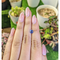 0.91 Ct. Bi Color / Parti Sapphire from Ceylon (Sri Lanka) Life Style