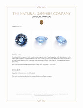 0.89 Ct. Bi Color / Parti Sapphire from Ceylon (Sri Lanka) Appraisal