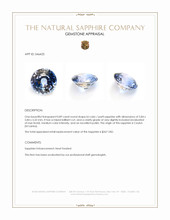 0.89 Ct. Bi Color / Parti Sapphire from Ceylon (Sri Lanka) Appraisal