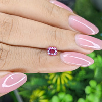 0.57 Ct. Purplish Pink Sapphire from Ceylon (Sri Lanka) Life Style