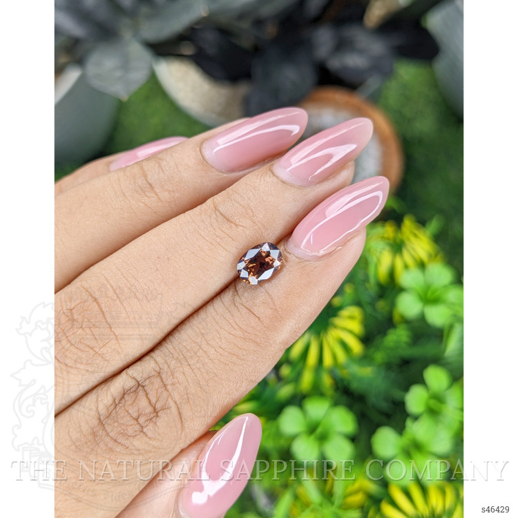 1.37 Ct. Orangish Brown Sapphire from Ceylon (Sri Lanka)