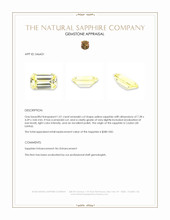 1.01 Ct. Yellow Sapphire from Ceylon (Sri Lanka) Appraisal