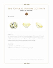 1.32 Ct. Yellow Sapphire from Ceylon (Sri Lanka) Appraisal