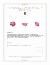 1.87 Ct. Padparadscha Sapphire from Madagascar Appraisal