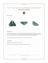 1.58 Ct. Bluish Green Sapphire from Madagascar Appraisal
