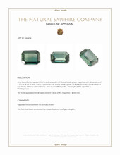 0.61 Ct. Bluish Green Sapphire from Madagascar Appraisal