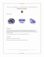 1.26 Ct. Bluish Purple Sapphire from Ceylon (Sri Lanka) Appraisal