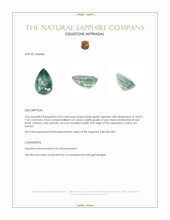 3.02 Ct. Bluish Green Sapphire from Ceylon (Sri Lanka) Appraisal