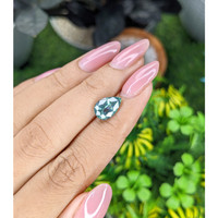 3.02 Ct. Bluish Green Sapphire from Ceylon (Sri Lanka) Life Style