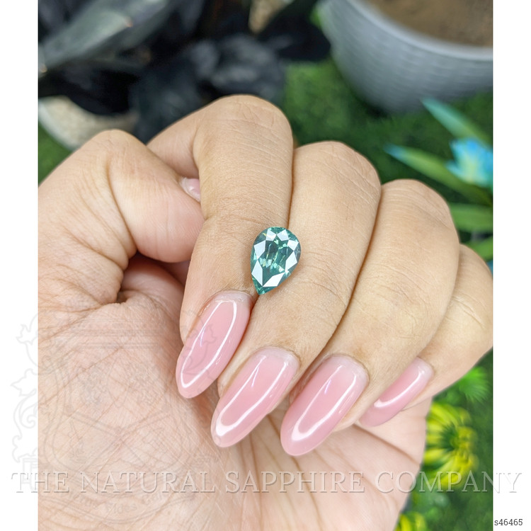 3.02 Ct. Bluish Green Sapphire from Ceylon (Sri Lanka)