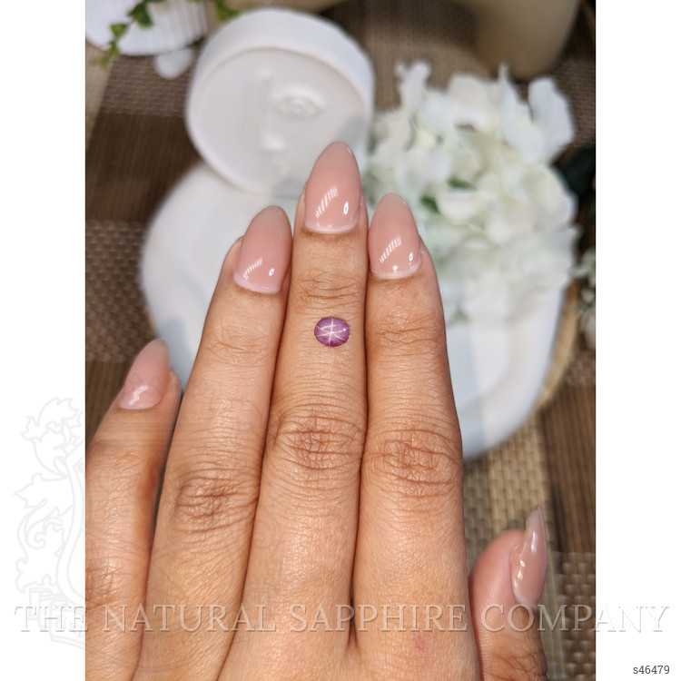 0.82 Ct. Pinkish Purple Star Sapphire from Ceylon (Sri Lanka)