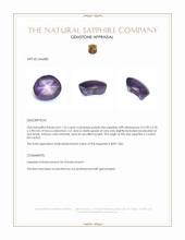1.55 Ct. Purple Star Sapphire from Ceylon (Sri Lanka) Appraisal