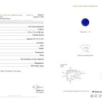 2.54 Ct. Blue Sapphire from Madagascar Scan Report
