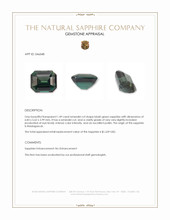 1.49 Ct. Bluish Green Sapphire from Madagascar Appraisal