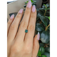 1.49 Ct. Bluish Green Sapphire from Madagascar Life Style