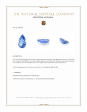 0.42 Ct. Blue Sapphire from Ceylon (Sri Lanka) Appraisal