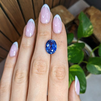 10.72 Ct. Blue Sapphire from Ceylon (Sri Lanka) Life Style