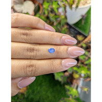 0.97 Ct. Blue Cabochon Sapphire from Ceylon (Sri Lanka) Life Style