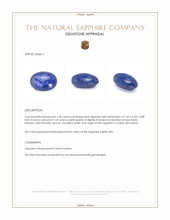 1.58 Ct. Blue Cabochon Sapphire from Ceylon (Sri Lanka) Appraisal